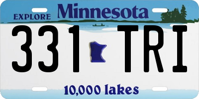 MN license plate 331TRI