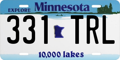 MN license plate 331TRL