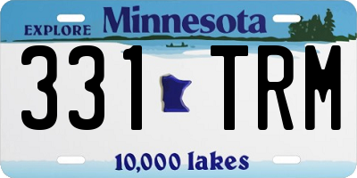 MN license plate 331TRM
