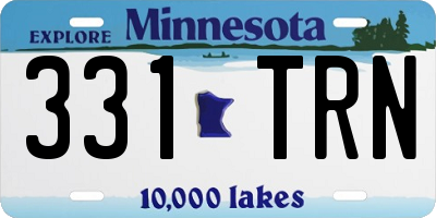 MN license plate 331TRN