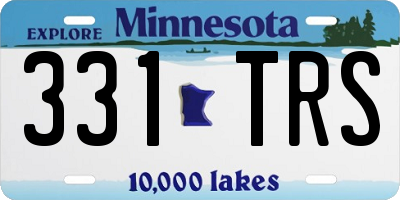 MN license plate 331TRS