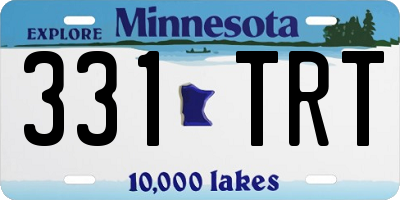 MN license plate 331TRT