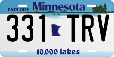 MN license plate 331TRV