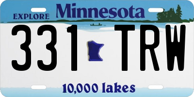 MN license plate 331TRW
