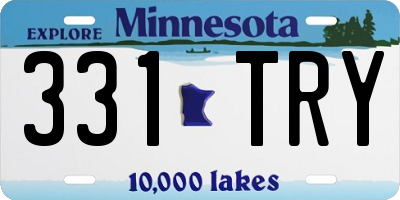 MN license plate 331TRY