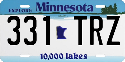 MN license plate 331TRZ
