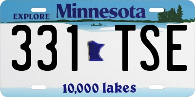 MN license plate 331TSE