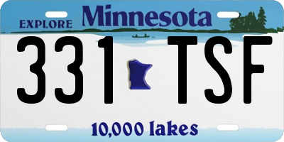 MN license plate 331TSF