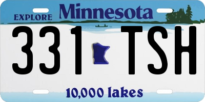 MN license plate 331TSH