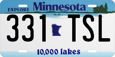 MN license plate 331TSL