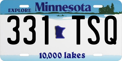 MN license plate 331TSQ