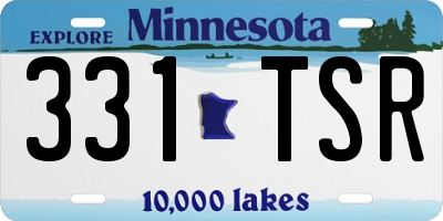 MN license plate 331TSR