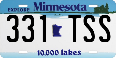 MN license plate 331TSS