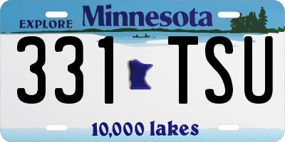 MN license plate 331TSU