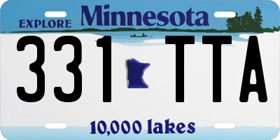 MN license plate 331TTA