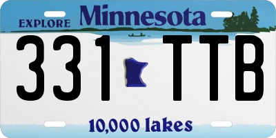 MN license plate 331TTB