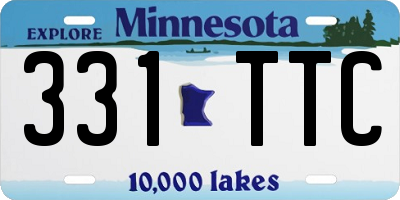MN license plate 331TTC