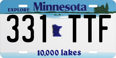 MN license plate 331TTF