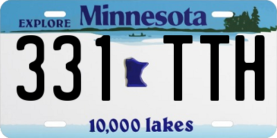 MN license plate 331TTH
