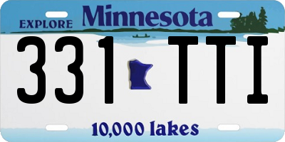 MN license plate 331TTI