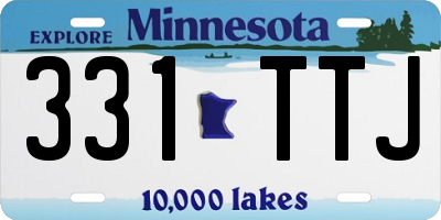 MN license plate 331TTJ