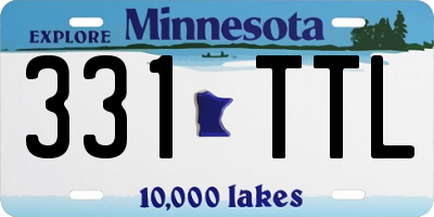 MN license plate 331TTL