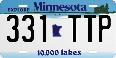 MN license plate 331TTP