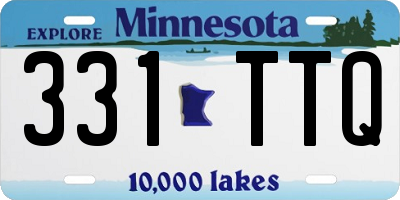MN license plate 331TTQ