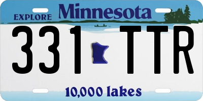MN license plate 331TTR