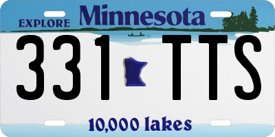 MN license plate 331TTS