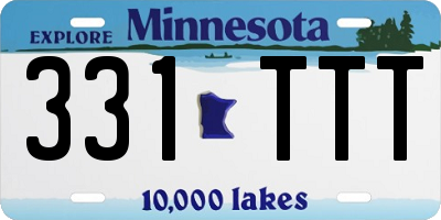 MN license plate 331TTT