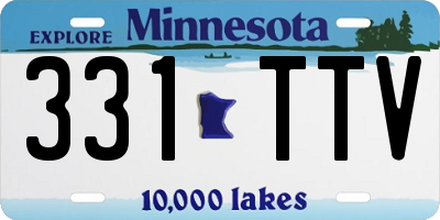 MN license plate 331TTV