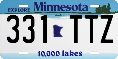 MN license plate 331TTZ