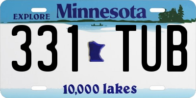 MN license plate 331TUB