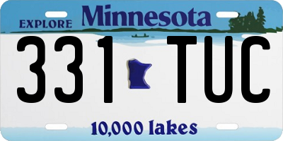 MN license plate 331TUC