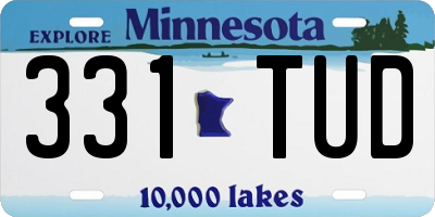 MN license plate 331TUD