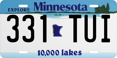 MN license plate 331TUI