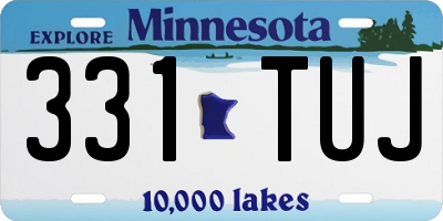 MN license plate 331TUJ