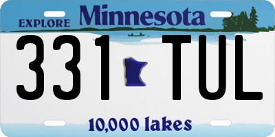 MN license plate 331TUL