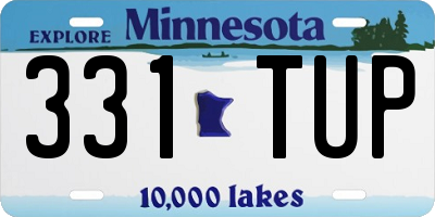 MN license plate 331TUP