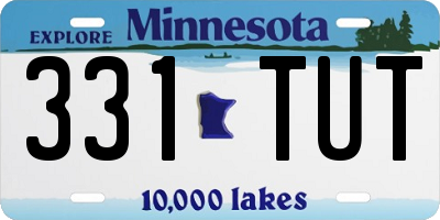 MN license plate 331TUT