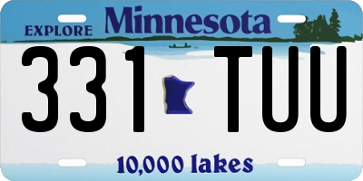 MN license plate 331TUU