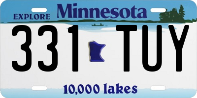 MN license plate 331TUY