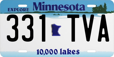 MN license plate 331TVA
