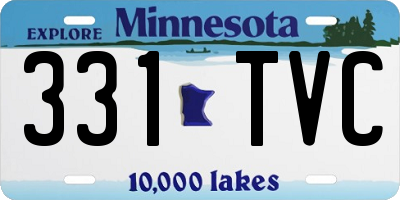 MN license plate 331TVC