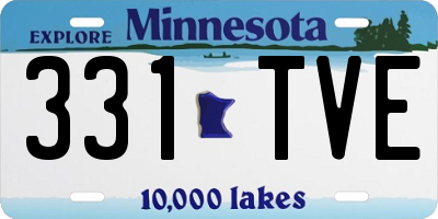 MN license plate 331TVE