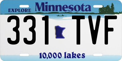 MN license plate 331TVF