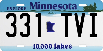 MN license plate 331TVI