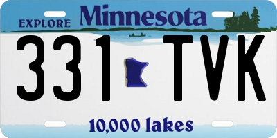 MN license plate 331TVK