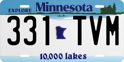 MN license plate 331TVM